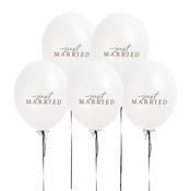 Just Married 12" Latex Balloons - Pack of 5 image