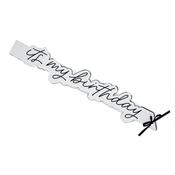 Silver 'It's My Birthday' Paper Sash