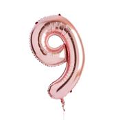 Rose Gold Number '9' Foil 34" Balloon image