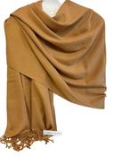 Aggie Cashmere Mix Wrap - Dark Camel