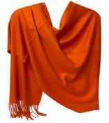 Aggie Cashmere Mix Wrap - Clementine