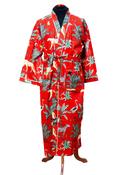 Cotton Dressing Gown - Red