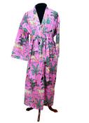 Cotton Dressing Gown - Barbie Pink