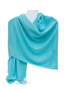Aggie Cashmere Mix Wrap - Aqua