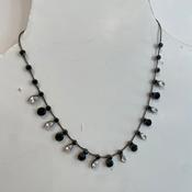 Nuala - Necklace Black and Diamante