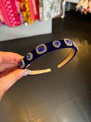 Thin Velvet Hairband - Royal Blue image