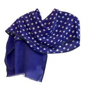 Polka Dot Wool + Silk Blend - Royal