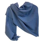 Adele - Cashmere Wool Blend Scarf - Denim