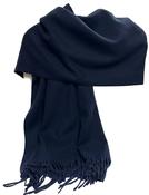 Adele - Cashmere Wool Blend Scarf - Navy Blue