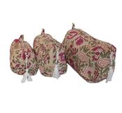 Make Up Bag - Floral Beige