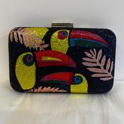 Jewelled Box Bag - Navy image