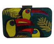 Jewelled Box Bag - Forest Green