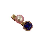 Small Hairclip- Royal and Pearl