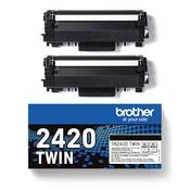 Brother TN-2420 High Capacity Black Toner (Original) Double pack image