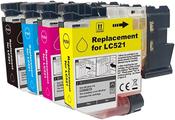 Brother LC-521VAL Multipack Ink Cartridge (Dynamo Compatible) image