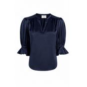 Cinq à Sept Split-Neck Fiona Top - Navy image