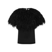 Loulou De Saison Iona Feathers Top- Black image