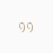 DeMarson Mini Luna Two Tone Earrings