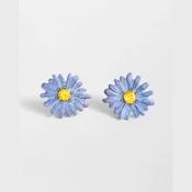 Nach Purple Anemone Flower Stud Earrings