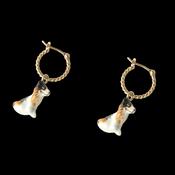 Nach Mini Australian Shepard Hoop Earrings image