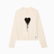 Zadig &amp; Voltaire Markuz Heart Sweater - Eggshell
