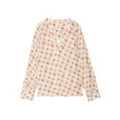 Zadig &amp; Voltaire Torny Smooth Mirror Flowers Top - Pear