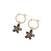 Nach Mini Black Erine Hoop Earrings image