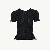Sea NY Alberta Pearl Knit Tee - Black