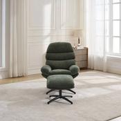 Clark Swivel Chair with Footstool