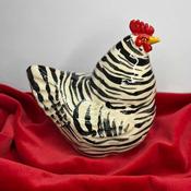 Large Funky Ceramic Hens no.2 by Joanne Robey