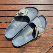 BIRKENSTOCK Madrid Big Buckle Basalt Grey Oiled Leather