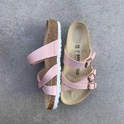BIRKENSTOCK Franca Shiny Lizard Light Rose Birko Flor image