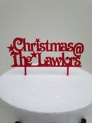 Christmas Cake Topper With Family Name image