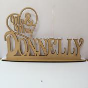 Mr. &amp;amp; Mrs. Wedding Sign With Heart image