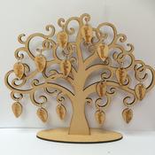 Wooden growing Family Tree gift With 6 Leaves (Extra Leaves  image
