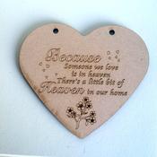 Engraved Remembrance Heart image