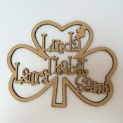 Personalised Shamrock 30cm x30cm 5 Names