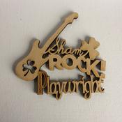 Sham Rock Guitar with Name     30cm x30cm approx