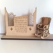 Christmas in Heaven Gates with Chair Sign