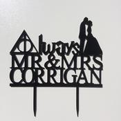 Always Mr and Mrs Personalised Cake Topper image