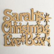 Christmas Eve Box Lid (approx 19x15cm)  One Name Only image