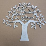 White Hanging or Framing Family Tree (8 names max) image