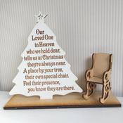 Our Loved One Heaven with Chair Sign (White Tree)