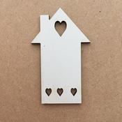 White Mdf House Crafts (PK OF 5) 8cmx5cm image
