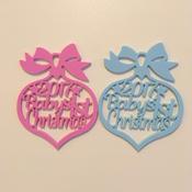 Baby's First Christmas Acrylic Bauble (10cm) image