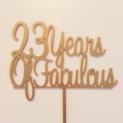 DD Years of Fabulous Cake Topper image