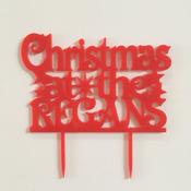 Christmas at the Family Name Cake Topper image