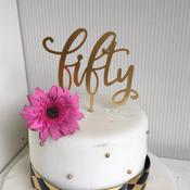 Age Cake Topper - Script image