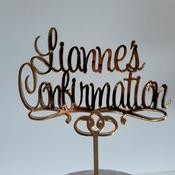 Confirmation Script Cake Topper Personalised image