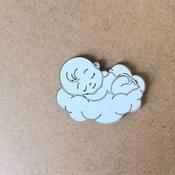 Engraved Baby On Cloud White Mdf (Pk of 5)